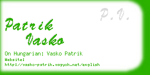 patrik vasko business card
